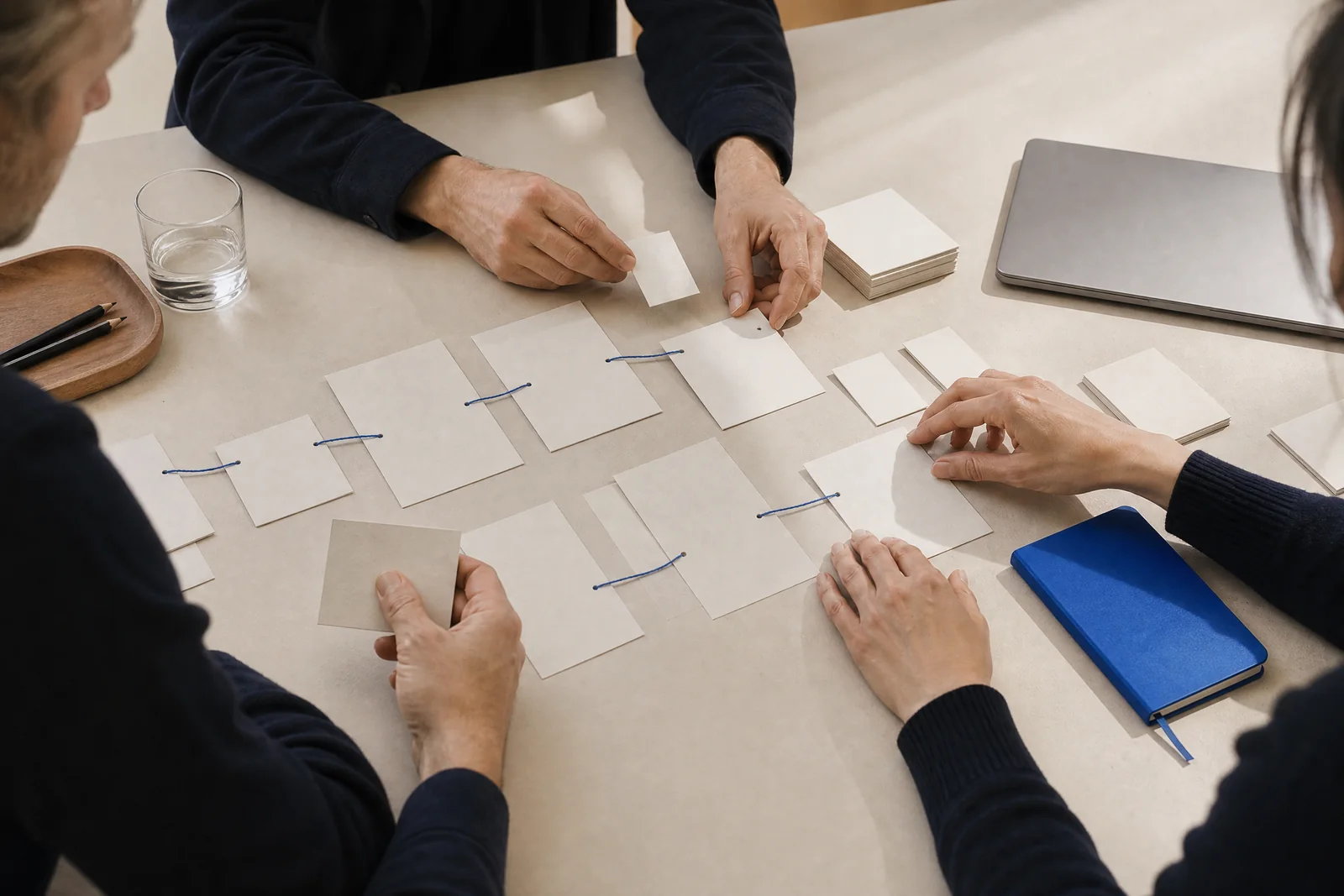 Product specialists mapping a user journey during discovery